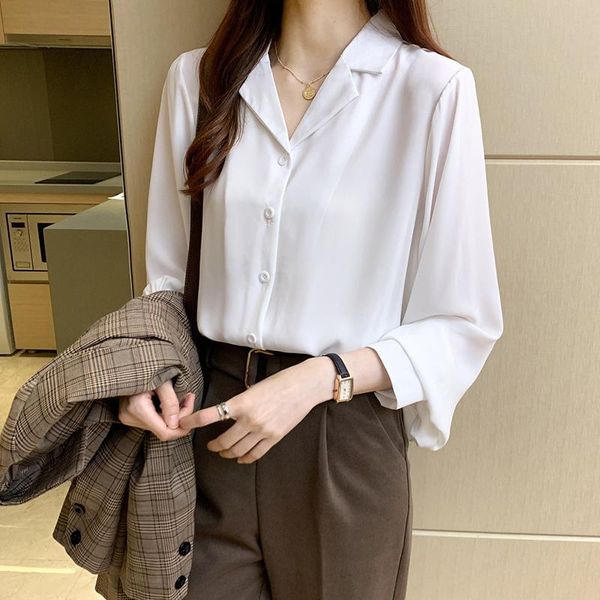spring women solid notched lantern sleeve chiffon blouse elegance office lady white shirt basic loose casual t00001t women's blouses &
spring women solid notched lantern sleeve chiffon blouse elegance office lady white shirt basic loose casual t00001t women's blouses &