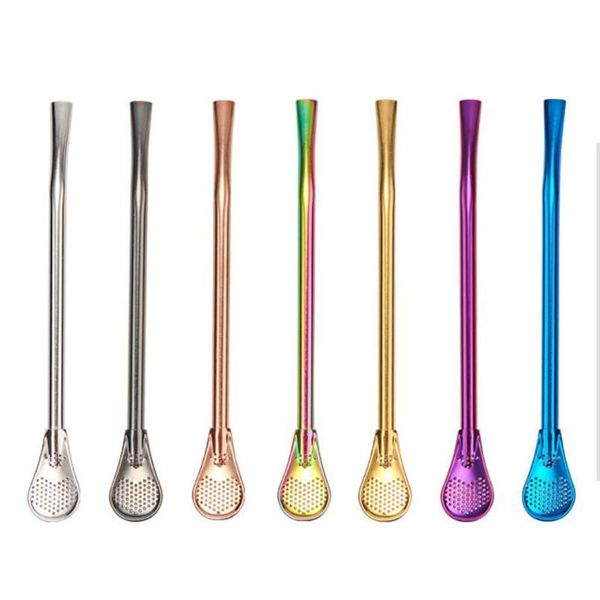 spoons stainless steel filter straw spoon gold-plated coffee beverage tea tableware milk stirring
spoons stainless steel filter straw spoon gold-plated coffee beverage tea tableware milk stirring