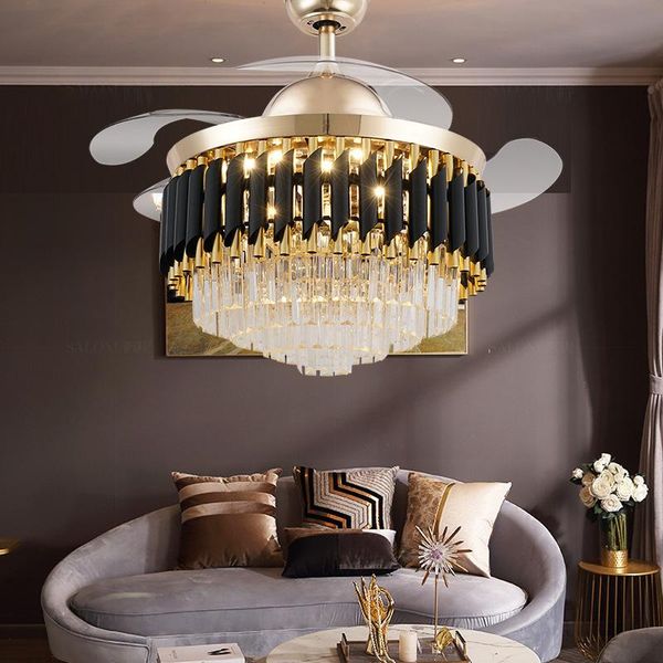 modern lamp luxury crystal invisible ceiling fan for living room dining bedroom led variable frequency fans
modern lamp luxury crystal invisible ceiling fan for living room dining bedroom led variable frequency fans