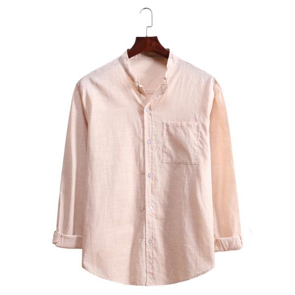 men's casual shirts shirt cotton linen solid color stand collar long sleeve smart blouse blusas plus size s//l/xl/xxl, White;black
men's casual shirts shirt cotton linen solid color stand collar long sleeve smart blouse blusas plus size s//l/xl/xxl, White;black