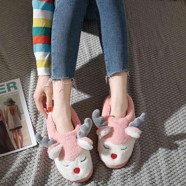 autumn and winter home cotton slippers lovely plush parent-child warm indoor, Black 
autumn and winter home cotton slippers lovely plush parent-child warm indoor, Black