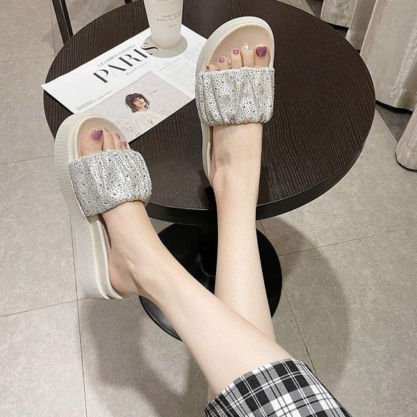 slippers casual summer women's shoes med pantofle glitter slides platform luxury flat soft 2021 jelly crystal pu rubber fashion, Black
slippers casual summer women's shoes med pantofle glitter slides platform luxury flat soft 2021 jelly crystal pu rubber fashion, Black