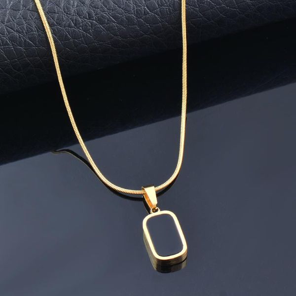 chokers sinleery black rectangular pendant stainless steel necklace couple jewelry on the neck gold color necklaces for women xl396 ssk, Golden;silver
chokers sinleery black rectangular pendant stainless steel necklace couple jewelry on the neck gold color necklaces for women xl396 ssk, Golden;silver