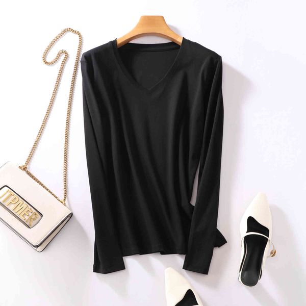 women's t-shirt spring with joker white t-shirt woman long-sleeved round collar loose render unlined upper garment to pure color shirt
women's t-shirt spring with joker white t-shirt woman long-sleeved round collar loose render unlined upper garment to pure color shirt