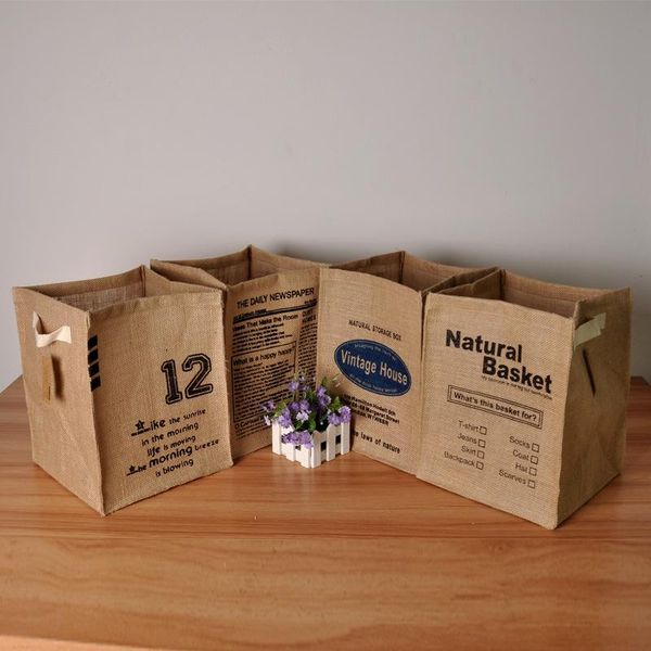 storage baskets folding cotton linen box basket for storing dirty clothes laundry
