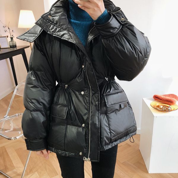hooded waist cotton-padded jacket women's winter down padded warm and windproof bread cotton 210520, Black
hooded waist cotton-padded jacket women's winter down padded warm and windproof bread cotton 210520, Black