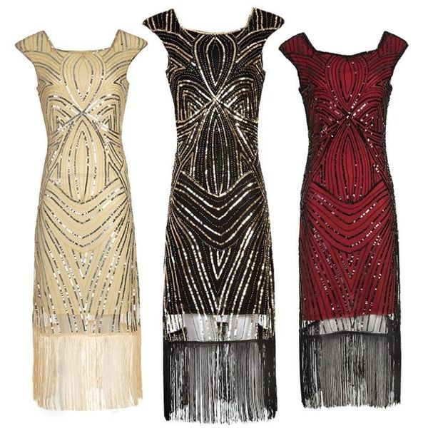 casual dresses 2022 women 1920s flapper dress gatsby vintage plus size s-xxl roaring 20s costume fringed for party prom red black beige, Black;gray
casual dresses 2022 women 1920s flapper dress gatsby vintage plus size s-xxl roaring 20s costume fringed for party prom red black beige, Black;gray