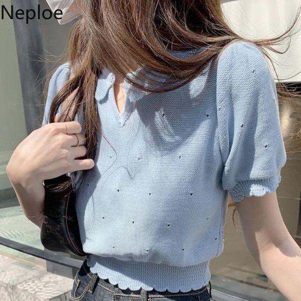 women's t-shirt neploe fashion women t shirts vintage knit cropped sweater korean puff sleeve woman tshirts summer 2021 femme ruffles, White
women's t-shirt neploe fashion women t shirts vintage knit cropped sweater korean puff sleeve woman tshirts summer 2021 femme ruffles, White