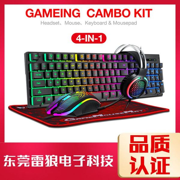 keyboard mouse combos thunder wolf tf400 game four-piece set light-emitting headset rgb key computer accessories
keyboard mouse combos thunder wolf tf400 game four-piece set light-emitting headset rgb key computer accessories