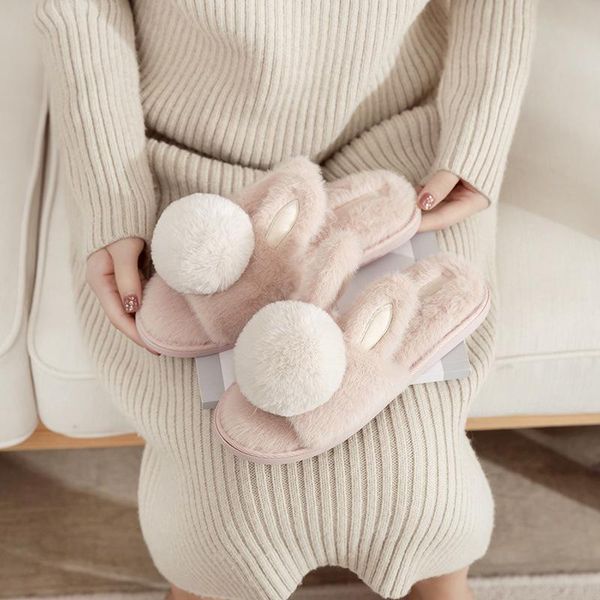 slippers winter women home cotton indoor soft plush slides furry flat shoes cartoon animal non-slip silent ears, Black
slippers winter women home cotton indoor soft plush slides furry flat shoes cartoon animal non-slip silent ears, Black