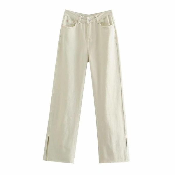 women's pants & capris za 2021 women side split straight jeans casual full length high waist denim pocket pantalon fashion loose slit t, Black;white
women's pants & capris za 2021 women side split straight jeans casual full length high waist denim pocket pantalon fashion loose slit t, Black;white