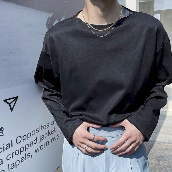 men's t-shirts fonekie long sleeve t shirt mens handsome one-neck design sense tshirts loose bottoming shirts 2021 spring autumn senior, White;black
men's t-shirts fonekie long sleeve t shirt mens handsome one-neck design sense tshirts loose bottoming shirts 2021 spring autumn senior, White;black