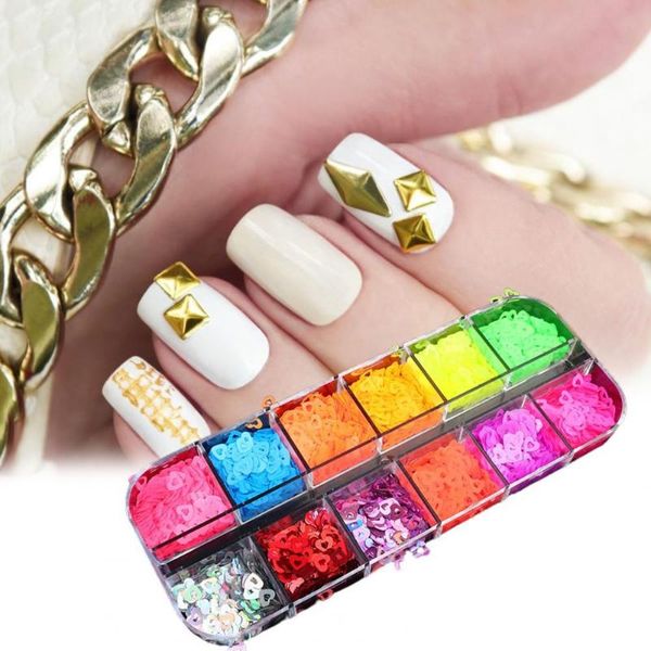 nail glitter 12grids/box sequin ultra thin diy mini fluorescent manicure art slices for female, Silver;gold
nail glitter 12grids/box sequin ultra thin diy mini fluorescent manicure art slices for female, Silver;gold