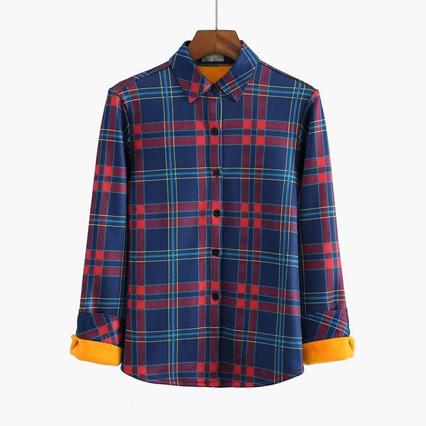 women's blouses & shirts winter velvet thick warm flannel female checked women cotton plaid blouse feminine long sleeve blusas, White
women's blouses & shirts winter velvet thick warm flannel female checked women cotton plaid blouse feminine long sleeve blusas, White
