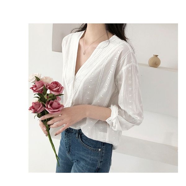 women's blouses & shirts lamtrip unique boutique embroidery v-neck cotton 100% shirt chic long sleeve blouse female 2021 a0tm, White
women's blouses & shirts lamtrip unique boutique embroidery v-neck cotton 100% shirt chic long sleeve blouse female 2021 a0tm, White