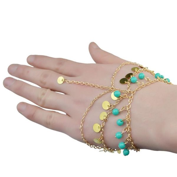 link, chain vintage color finger bracelet pulseras bohemian gypsy beach charm turkish blue beaded hand slave bangles, Black
link, chain vintage color finger bracelet pulseras bohemian gypsy beach charm turkish blue beaded hand slave bangles, Black