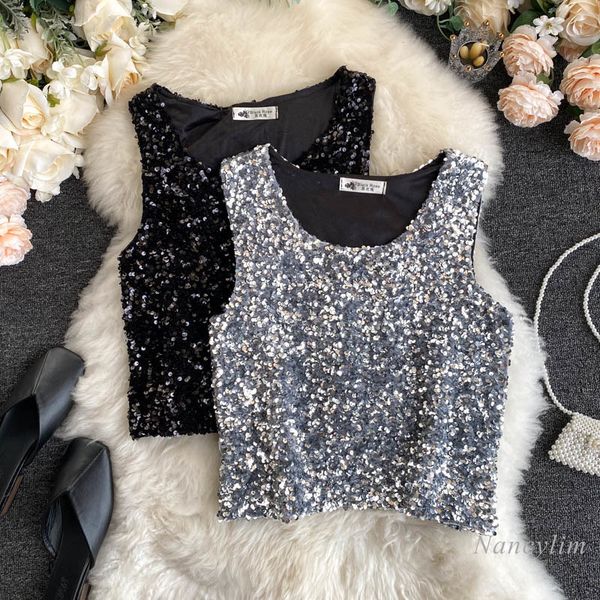 camis bling glitter sequins tank for women sleeveless vest night club style navel outerwear short crop sier black, White
camis bling glitter sequins tank for women sleeveless vest night club style navel outerwear short crop sier black, White