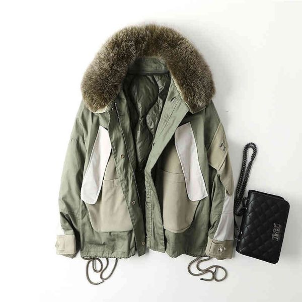 jacket thick midi length parka real fur collar women warm coat white down inner winter clothes feminino, Black;brown
jacket thick midi length parka real fur collar women warm coat white down inner winter clothes feminino, Black;brown