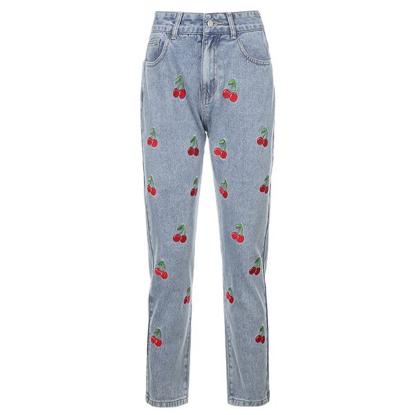 shestyle cherry embroidery pencil jeans women streetwear mid waist pockets fashion light wash zipper fly denim pants casualby, Black;white
shestyle cherry embroidery pencil jeans women streetwear mid waist pockets fashion light wash zipper fly denim pants casualby, Black;white