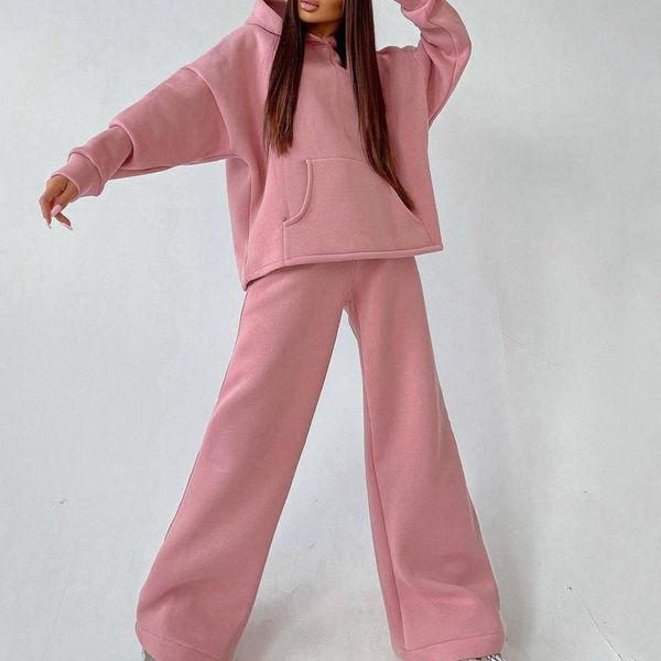 women's two piece pants lady solid basic hooded tracksuit pullover pocket sweatshirt empire wide leg female autumn winter streetwear se, White
women's two piece pants lady solid basic hooded tracksuit pullover pocket sweatshirt empire wide leg female autumn winter streetwear se, White