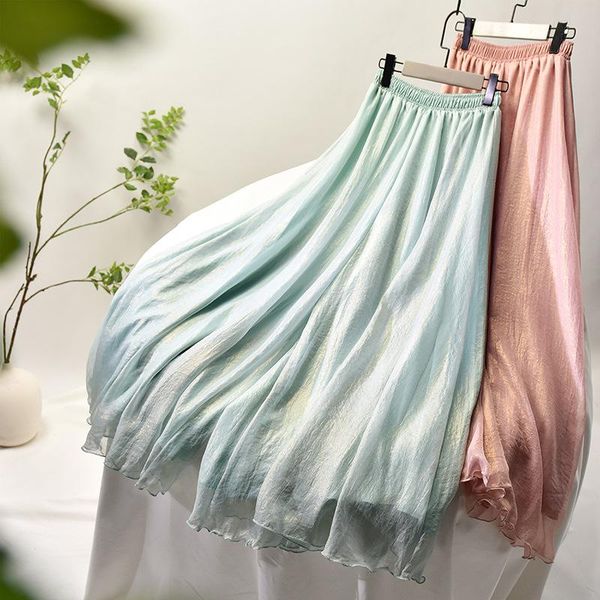 women's pants & capris 2021 women summer chiffon brand two layer wide leg oversized boho white female trousers, Black;white
women's pants & capris 2021 women summer chiffon brand two layer wide leg oversized boho white female trousers, Black;white