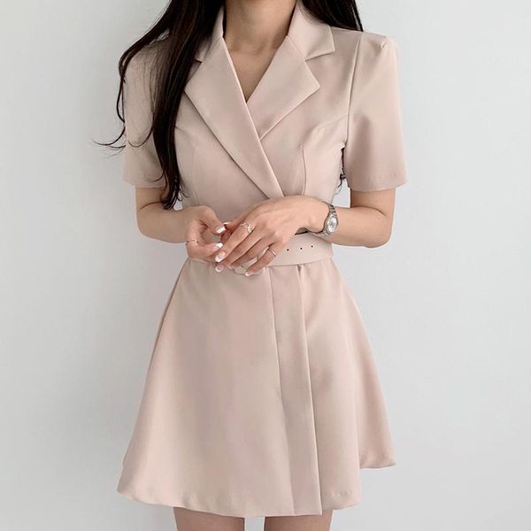 casual dresses woman suit dress chic summer temperament elegant turn-down collar little guy sashes waist thin solid, Black;gray
casual dresses woman suit dress chic summer temperament elegant turn-down collar little guy sashes waist thin solid, Black;gray