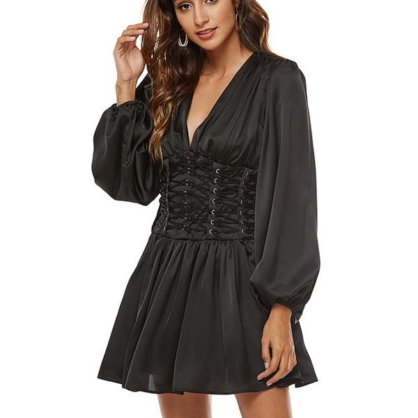 Casual Dresses Spring Summer Sweet Women Dress 2021 Fashion Lantern Sleeve V-Neck Shirring Wist Ruffles Vacation Slim Elegant, Black;gray
Casual Dresses Spring Summer Sweet Women Dress 2021 Fashion Lantern Sleeve V-Neck Shirring Wist Ruffles Vacation Slim Elegant, Black;gray