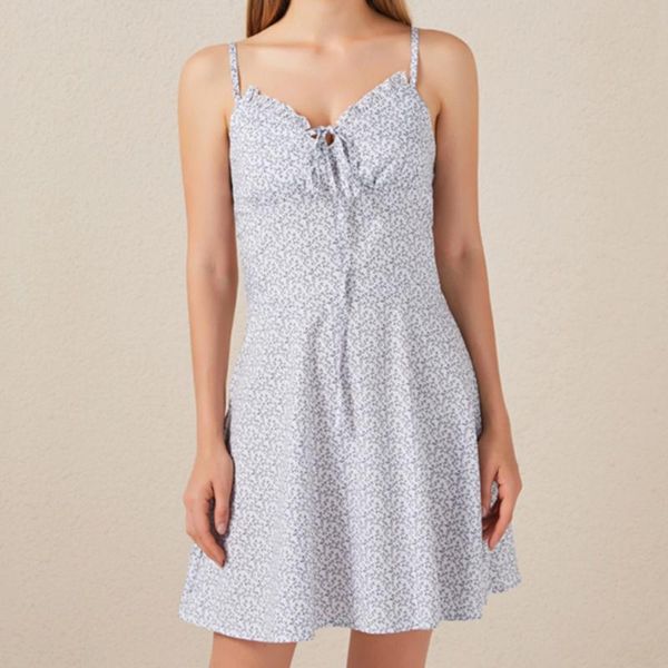 casual dresses 2021 summer v neck elegant floral print tie front mini dress fashion women spaghetti strap, Black;gray
casual dresses 2021 summer v neck elegant floral print tie front mini dress fashion women spaghetti strap, Black;gray