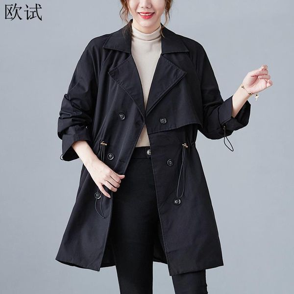 women's trench coats women spring autumn korean mid kardigan coat woman clothing cardigan ladies arrival fashion femme 2021, Tan;black
women's trench coats women spring autumn korean mid kardigan coat woman clothing cardigan ladies arrival fashion femme 2021, Tan;black