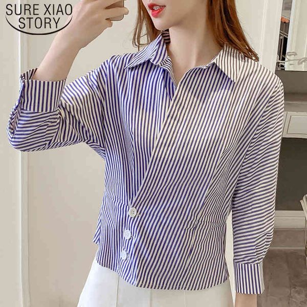 blusas mujer de moda autumn korean design women shirts single row button stripes shirt womens and blouses 6420 50 210510, White
blusas mujer de moda autumn korean design women shirts single row button stripes shirt womens and blouses 6420 50 210510, White
