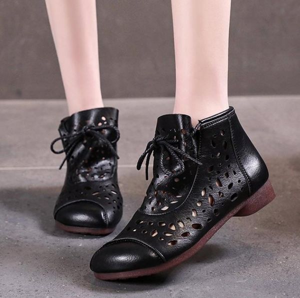 sandals spring and summer ethnic style retro hollow leather single shoes flat roman middle-aged soft-soled women, Black
sandals spring and summer ethnic style retro hollow leather single shoes flat roman middle-aged soft-soled women, Black