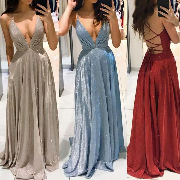 casual dresses sleeveless maxi dress for women deep v-neck spaghetti strap large hem long party robe femme, Black;gray
casual dresses sleeveless maxi dress for women deep v-neck spaghetti strap large hem long party robe femme, Black;gray