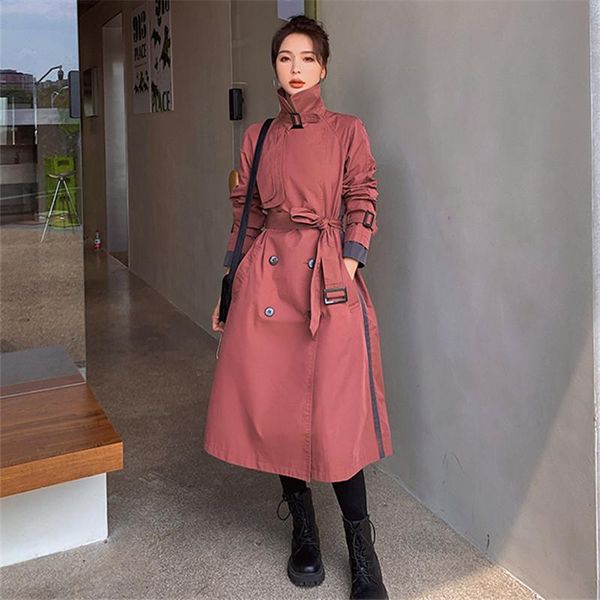 women's trench coats coat for women vintage elegant double breasted belted slim casual mid-long windbreaker outerwear lady spring autum, Tan;black
women's trench coats coat for women vintage elegant double breasted belted slim casual mid-long windbreaker outerwear lady spring autum, Tan;black