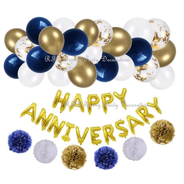 party decoration happy anniversary letter foil balloons navy blue and gold balloon garland kit wedding love theme birthday air globos
party decoration happy anniversary letter foil balloons navy blue and gold balloon garland kit wedding love theme birthday air globos