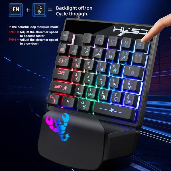 hand rgb backlight usb wired keyboard hxsj v400 professional ultra-slim keyboards one-handed gaming mechanical
hand rgb backlight usb wired keyboard hxsj v400 professional ultra-slim keyboards one-handed gaming mechanical
