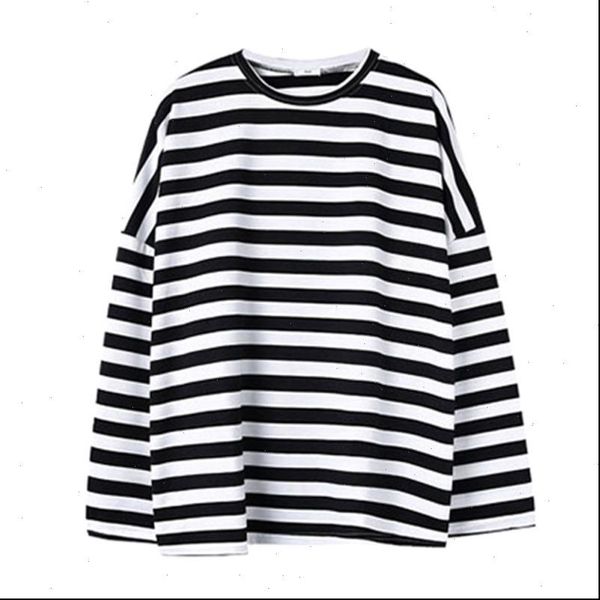 womens t shirts autumn black and white stripes loose long round neck collar pullover clothes women drop
womens t shirts autumn black and white stripes loose long round neck collar pullover clothes women drop