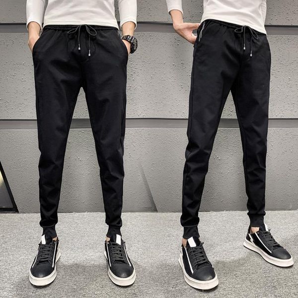 men's pants thickened slim fashion solid color hip hop casual drawstring trousers man streetwear wild joggers sweatpants mens, Black
men's pants thickened slim fashion solid color hip hop casual drawstring trousers man streetwear wild joggers sweatpants mens, Black