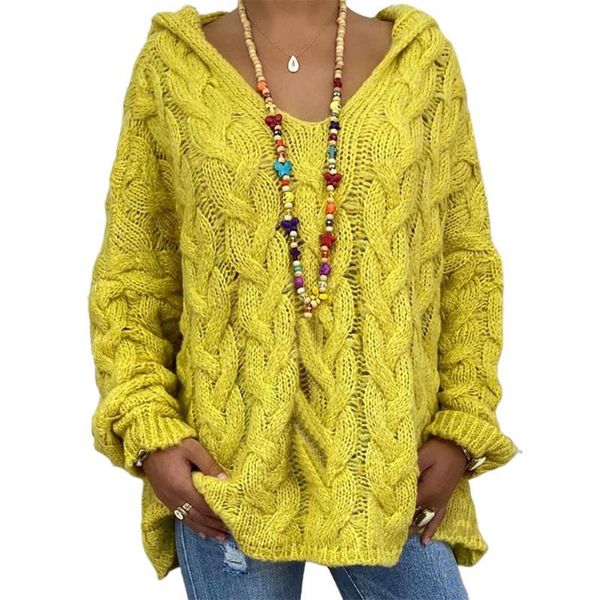 women hooded sweater solid color pullovers knitted ladies sweaters loose casual long sleeve woman women's, White;black
women hooded sweater solid color pullovers knitted ladies sweaters loose casual long sleeve woman women's, White;black