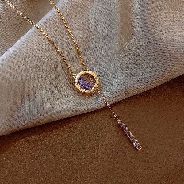 women's purple crystal short luxury necklace, roman alphabet, gold, korean fashion, party jewelry, girl chain, Silver
women's purple crystal short luxury necklace, roman alphabet, gold, korean fashion, party jewelry, girl chain, Silver