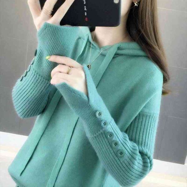 autumn winter hooded women womens sweater korean loose pullover knitwear solid color casual female short coat, White;black
autumn winter hooded women womens sweater korean loose pullover knitwear solid color casual female short coat, White;black