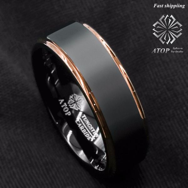 wedding rings tungsten carbide ring rose gold black brushed men's band jewelry, Slivery;golden
wedding rings tungsten carbide ring rose gold black brushed men's band jewelry, Slivery;golden
