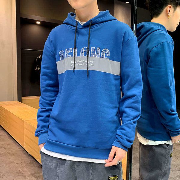hooded fashion men's tracksuits sweater korean version spring and autumn sweatshirt ins loose top, Gray
hooded fashion men's tracksuits sweater korean version spring and autumn sweatshirt ins loose top, Gray