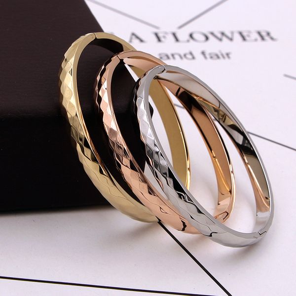 fashion stainless steel better rhombus section buckle bling bangle bracelet rose gold color female woman party gift, Black
fashion stainless steel better rhombus section buckle bling bangle bracelet rose gold color female woman party gift, Black