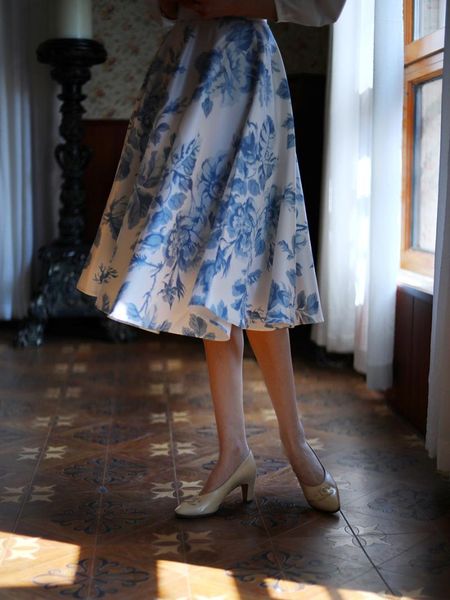 skirts lynette's chinoiserie spring summer original design women all-match vintage floral print a-line, Black
skirts lynette's chinoiserie spring summer original design women all-match vintage floral print a-line, Black