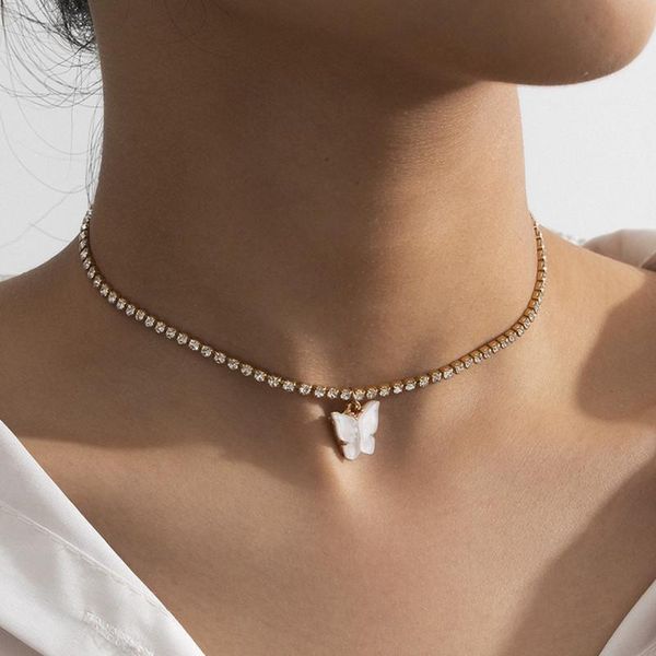 chokers women fashion rhinestone butterfly charm pendant necklace for crystal chain choker jewelry gifts, Golden;silver
chokers women fashion rhinestone butterfly charm pendant necklace for crystal chain choker jewelry gifts, Golden;silver