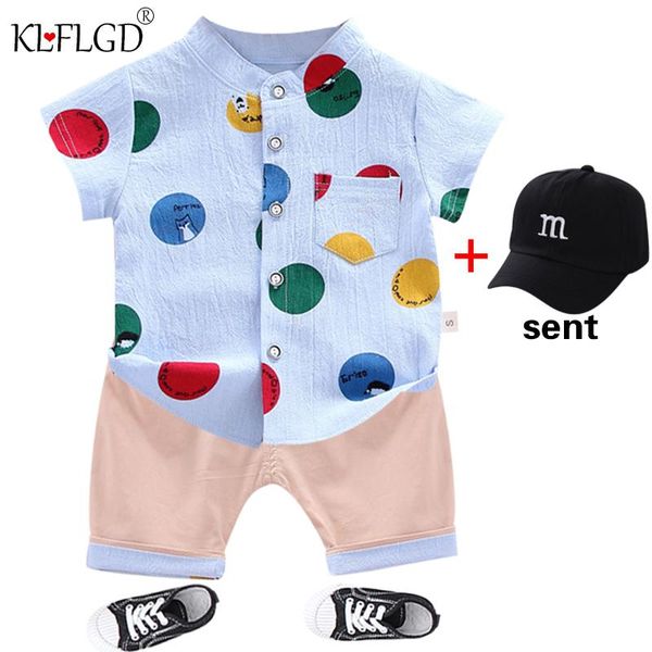 clothing sets 0-5 years old baby's suit boys and girls short sleeve shirt big dot shorts two pieces, White
clothing sets 0-5 years old baby's suit boys and girls short sleeve shirt big dot shorts two pieces, White