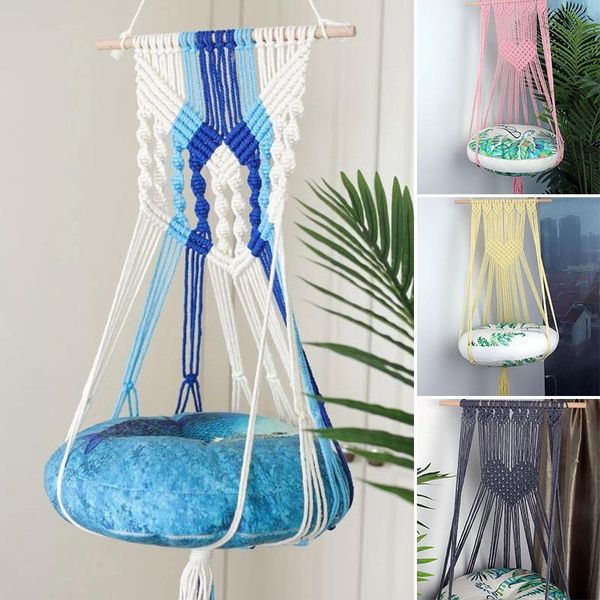 cat beds & furniture hand-woven hanging basket cotton pet nest dog hammock thread toy swing bohemian wall macrame 6 color
cat beds & furniture hand-woven hanging basket cotton pet nest dog hammock thread toy swing bohemian wall macrame 6 color