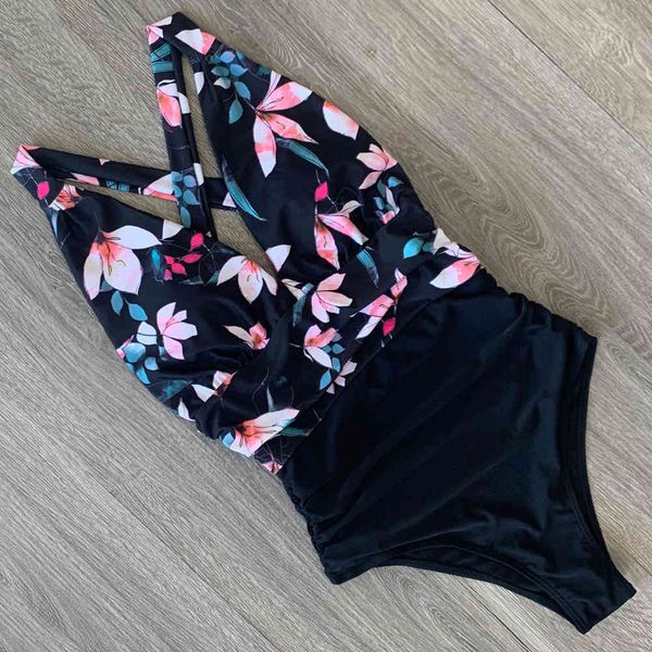 women's swimwear one piece swimsuit female floral women push up bathing suits bodysuits beach wear deep v-neck ruffle monokini 1xiy, White;black
women's swimwear one piece swimsuit female floral women push up bathing suits bodysuits beach wear deep v-neck ruffle monokini 1xiy, White;black