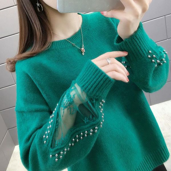 women's sweaters women autumn winter pullover 2021 female lace sweater long sleeve with pearl decoration all-match casual a446, White;black
women's sweaters women autumn winter pullover 2021 female lace sweater long sleeve with pearl decoration all-match casual a446, White;black