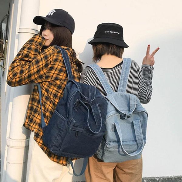women vintage denim backpack teenager girls school bookbag shoulder bag female casual large capacity travel rucksack daypack
women vintage denim backpack teenager girls school bookbag shoulder bag female casual large capacity travel rucksack daypack